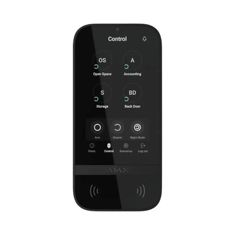 Ajax KeyPad TouchScreen Jeweller black Wireless keypad with touch screen