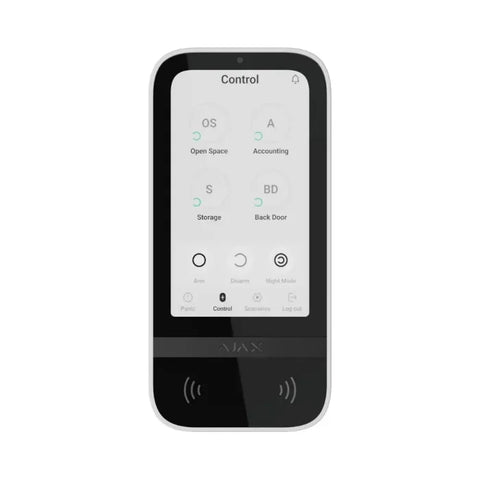 Ajax KeyPad TouchScreen Jeweller white Wireless keypad with touch screen