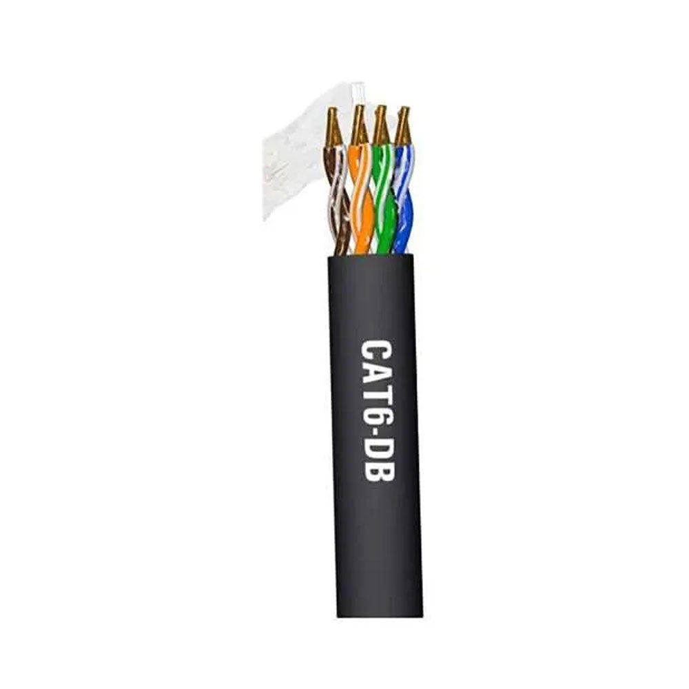 Cat6,Direct Burial,BC,1000ft,gel filled unshielded,black,ETL Verified