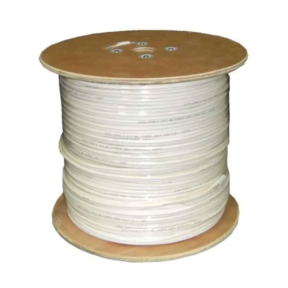 1000FT Siamese RG59U Cable – White, 95% Shield, 18/2 ETL Verified for HD Cameras