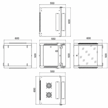 9U Double Section Rack Mount Cabinet