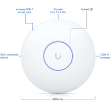 UniFi WiFi 7 AP, 6 spatial streams, Ceiling-mounted Long Range – Wireless Access Point