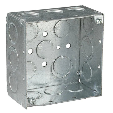 4 in. 2-Gang Square Electrical Box